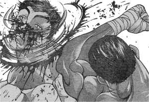 ２２１話 舞踊 すまぬ わたしが不覚をとったばかりに 我がチーム全勝の夢がついえてしまった ここは日米連合軍選手控室 たった今試合を終えたばかりの寂さんが チームメイト４人に対し頭を下げて謝罪しかし刃牙 ｊｒ オリバさんの３人は