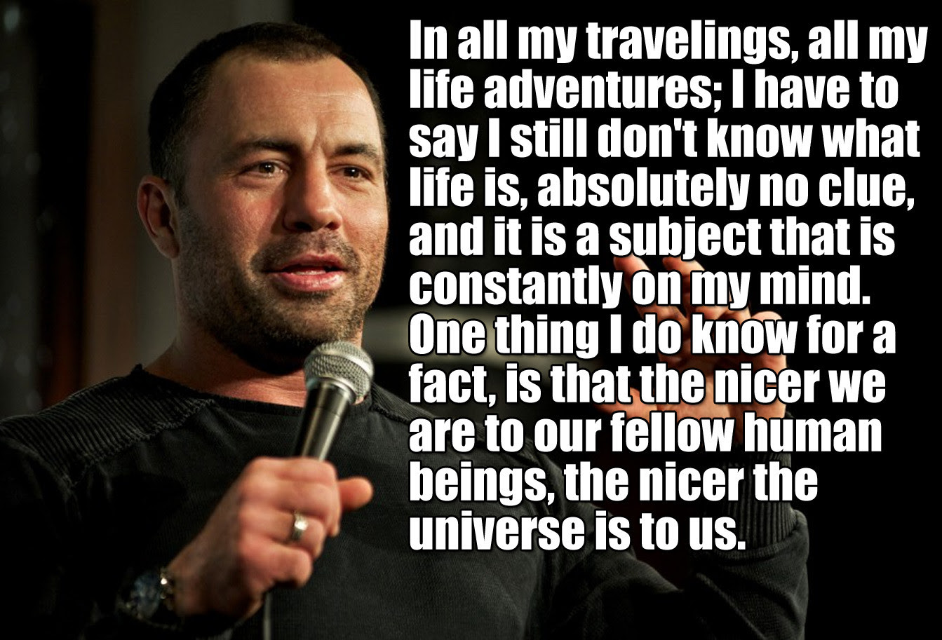 Some deep shit Joe Rogan said when I saw him live