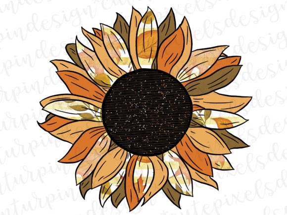 Designbundles Download Sunflower Compatible with Silhouette, Cricut and other cutting machines.