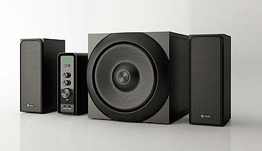 Thonet & Vander - RÄTSEL BLUETOOTH - Wooden Bookshelf Speakers 2.1+1 - German Engineering & Design