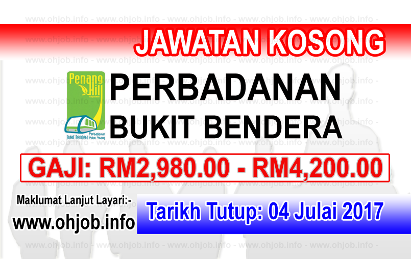 Jawatan Kerja Kosong Perbadanan Bukit Bendera Pulau Pinang logo www.ohjob.info julai 2017