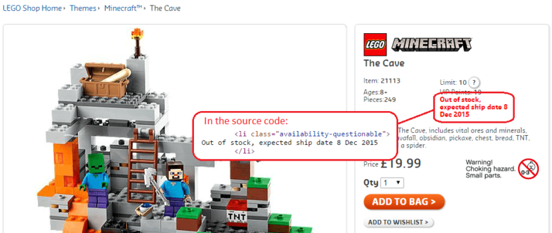 lego out of stock