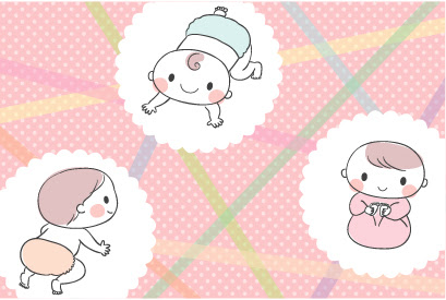 かわいい赤ちゃんのイラスト はいはい アトリエ ハンナ