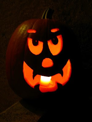 Jack-o'-lantern on Halloween
