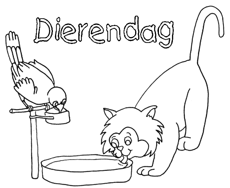Kleurplaat Dierendag Dieren Kleurplaat Animaatjesnl
