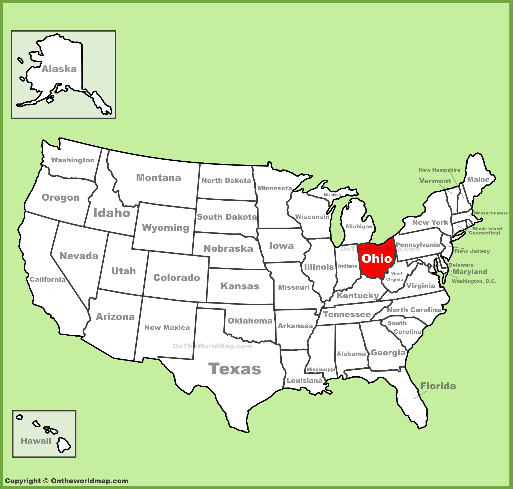 Ohio State In Usa Map Ohio State Map | USA | Maps of Ohio (OH)