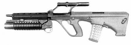 Steyr AUG with M203 40mm grenade launcher