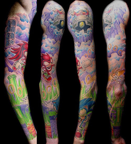Sonic Arm Tattoo