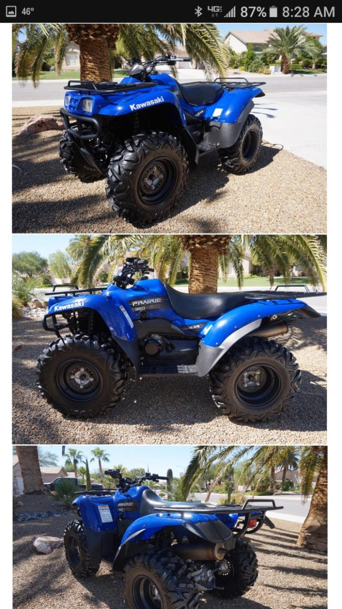 11 Kawasaki Prairie 360 4x4 Motorcycles For Sale