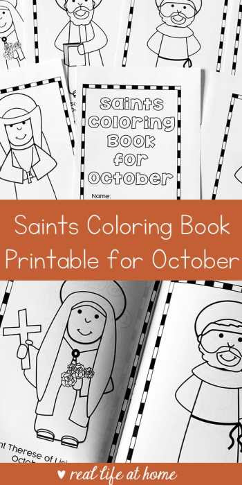 Saints Coloring Book for October Free Printable | Real Life at Home