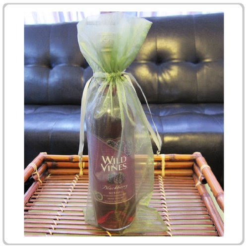 200x Green Bottle & Wine Organza Favor Gift Bags 6.5x15 inch ($0.94 each)