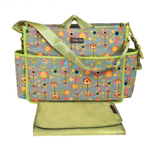 Momymoo Premium Lulu Baby Changing Bag (Grey Flowers)