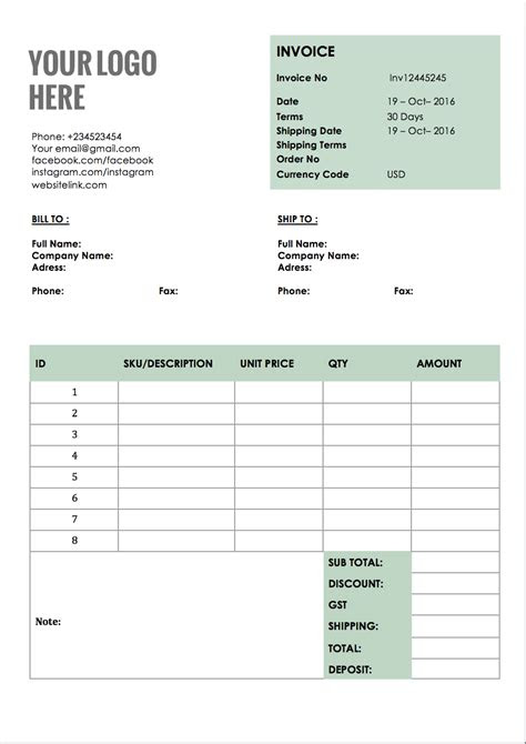 Look at the bottom right underneath each . editable invoice receipt template business invoice template quote