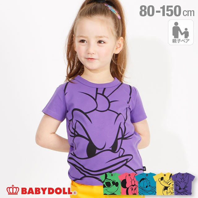 50 Off Sale クリアランスセール 親子お揃い ディズニー Bigキャラクターネオンtシャツ 3918k 80cm ミッキー トップス Babydoll ベビードール オンラインショップ 子供服 通販 公式