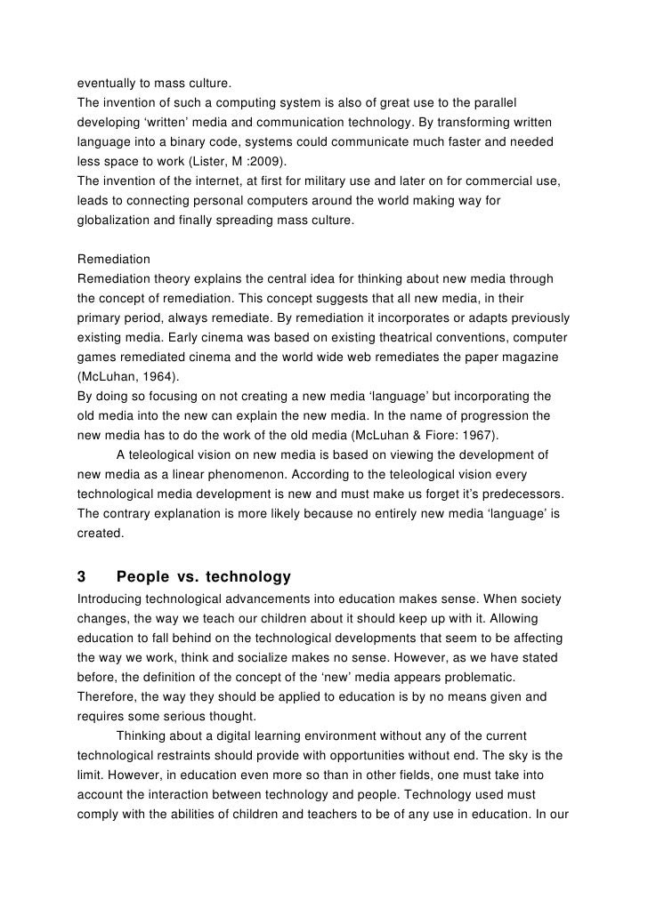 advancement of technology essay