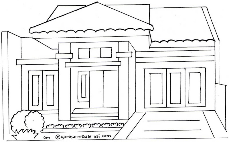 Inspirasi Gambar Rumah Tingkat Untuk Mewarnai, Gambar Rumah