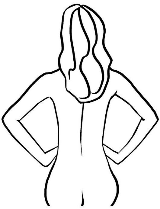 pic Female Body Drawing Outline Of A Person clipart library