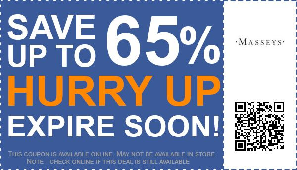 Masseys Shoes Coupons: 65% off Coupon, Promo Code 2017