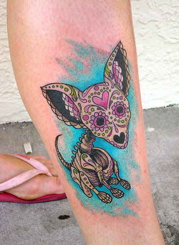  Day of the Dead chihuahua tattoo 