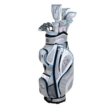 Tour Edge Women's Lady Complete Set, 11-piece (Right Handed, Silver and Blue, Graphite, Ladies)