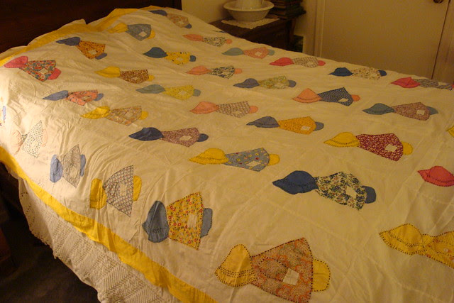 Sunbonnet quilt top WIP