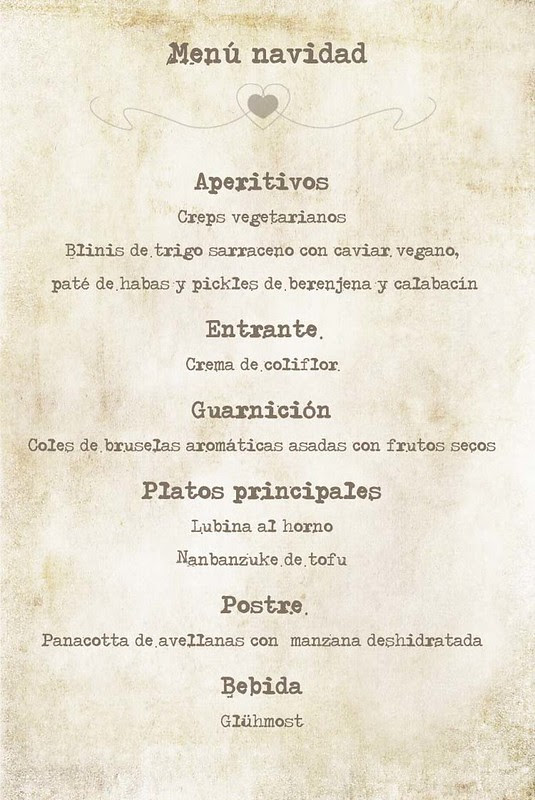 Menú navidad {Ventanas Verdes}