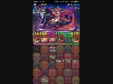 パズドラ スカーレット降臨 超絶地獄級ソロ 覚醒ラーpt Nicozon