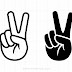 Upside Down Peace Sign Fingers Emoji / Black peace sign emoji meaning