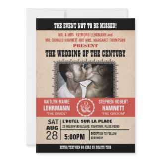 Wedding Event Poster-Style Photo Invitation