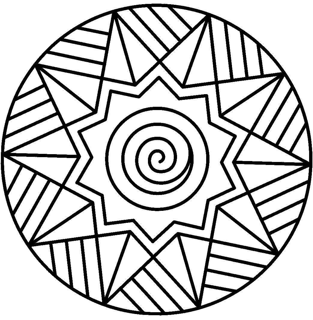 picture Simple Mandala Clipart Black And White clipart library