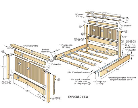 King Size Wood Bed Frame Plans