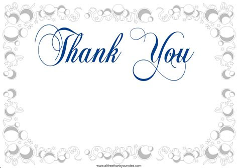  6 best images of free printable thank you card black and white free
