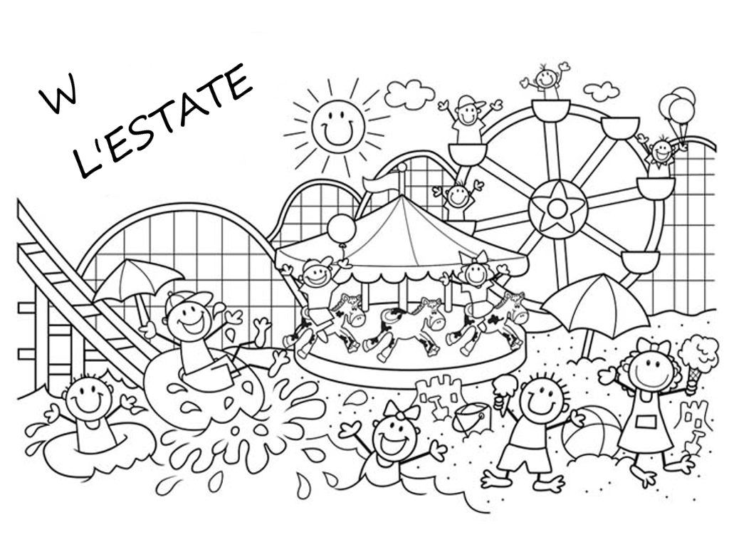 disegni da colorare tema estate