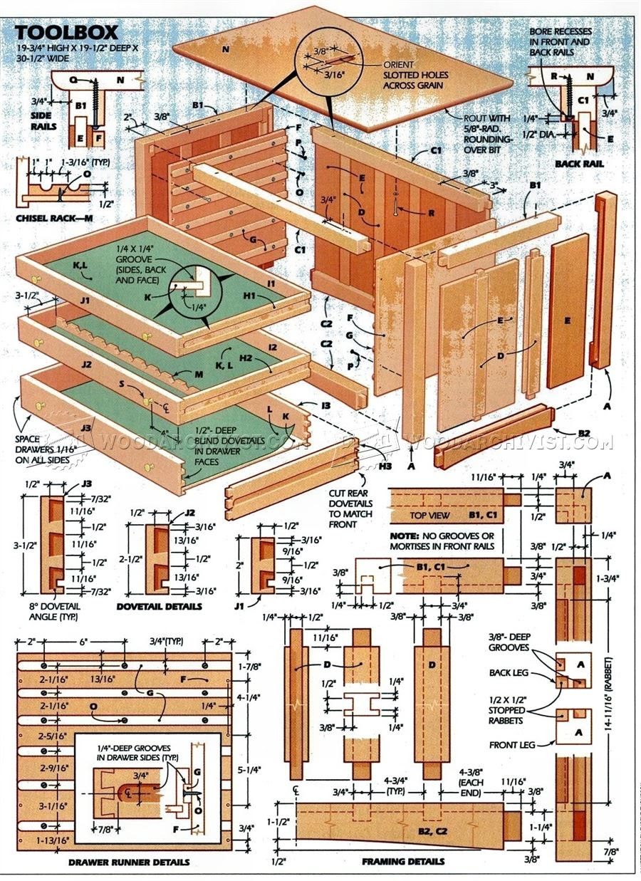 Toolbox Plans • WoodArchivist