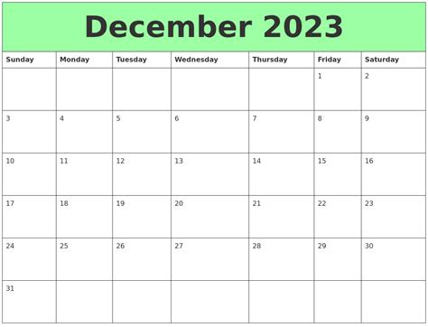  december 2023 printable calendars
