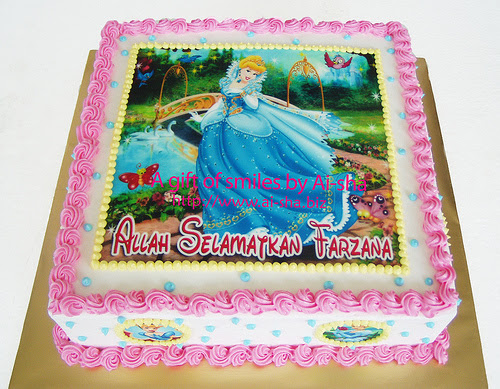 Birthday Cake Edible Image Cinderella Ai-sha Puchong Jaya