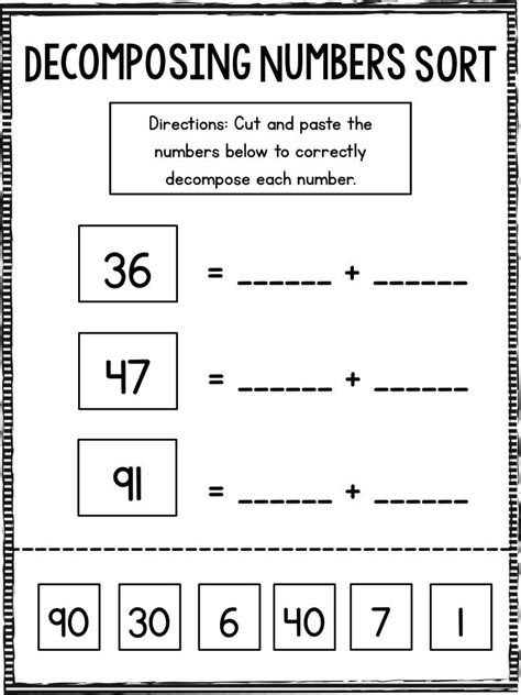  free printable decomposing numbers kindergarten worksheets printable