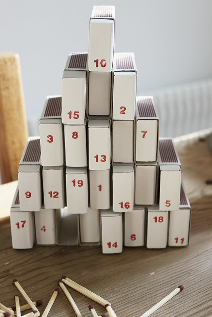 Zündholzschachtel Weihnachtsbaum Adventskalender
