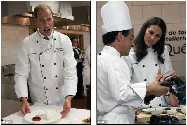 she can cook! Kate serves up a treat as she reveals her talent in the kitchen..  William  2