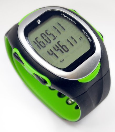 GSI Quality Waterproof Exercise Monitor Wrist Watch With Data Memory - Measures Distance, Time, Steps, Fat And Calories Burned - For Running, Jogging and Walking, Chronograph Stopwatch And Alarm Functions