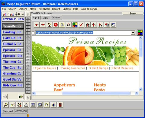 free recipe database download
