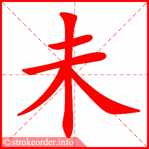 未 的笔画 笔顺动画演示 笔顺网