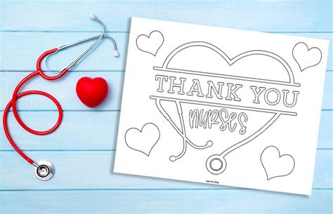 They needed a little card to go on each of them. free printable thank you nurses coloring page sunny day family