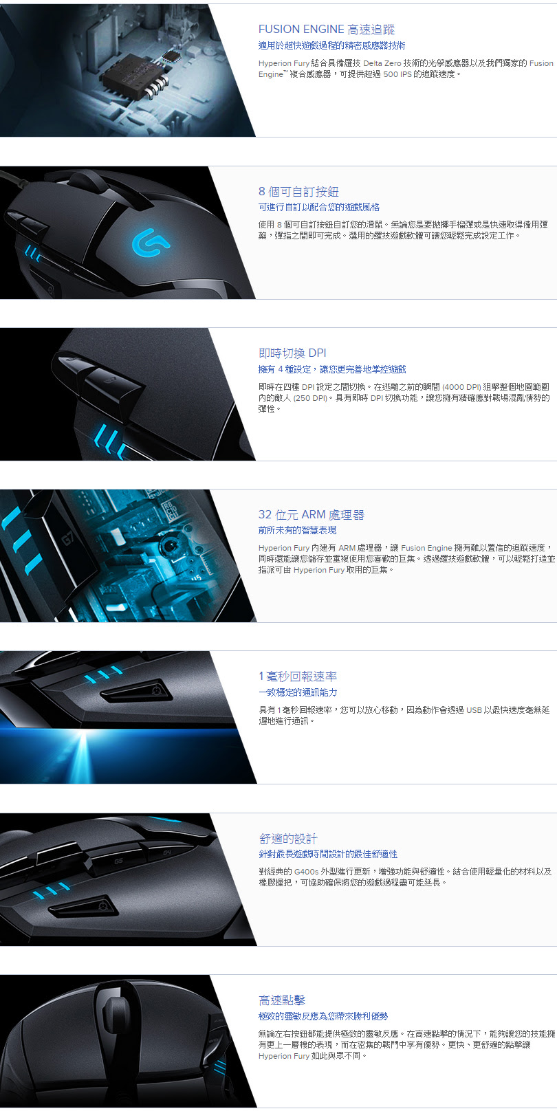 Logitech 羅技 G402 遊戲光學滑鼠 Pchome商店街 台灣no 1 網路開店平台