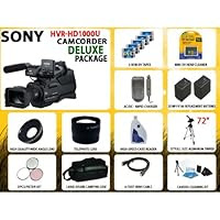 Sony HVR-HD1000U Digital High Definition HDV Camcorder + HUGE ACCESSORIES PACKAGE INCLUDING 3 Lens + 2x EXTENDED LIFE BATTERIES + 5 MiniDV Tapes+ MiniDV Head Cleaner + LARGE CARRYING CASE & MUCH MORE !!