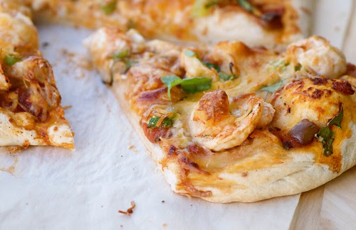 tequila-lime shrimp pizza