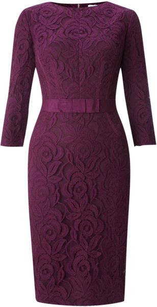 Untold Lace Dress with Sheer Sleeves in Purple