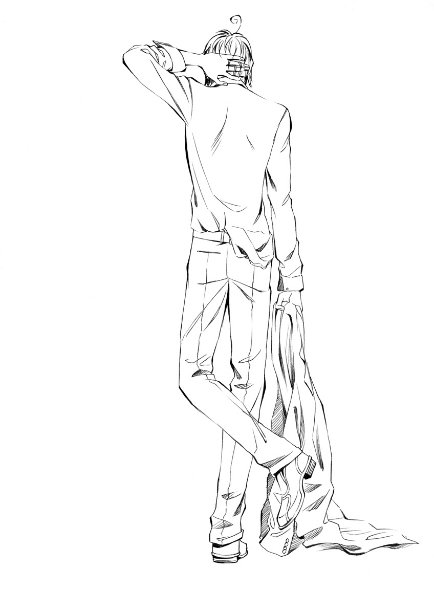 Kasword かっこいい イケメン 男 後ろ姿 イラスト