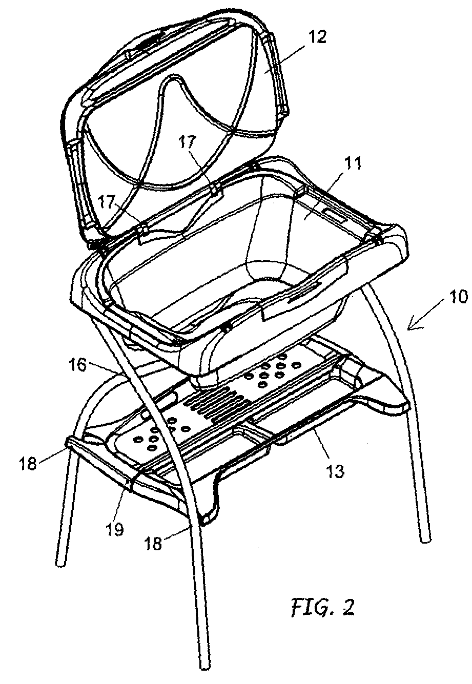 Patent EP2057920A1 - Folding supporting frame for baby changing ...
