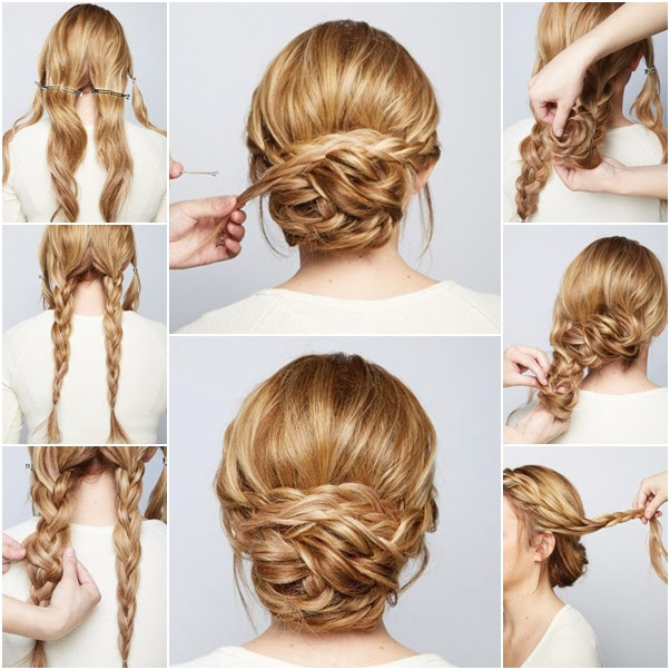 نتيجة بحث الصور عن ‪braided chignon hairstyle‬‏